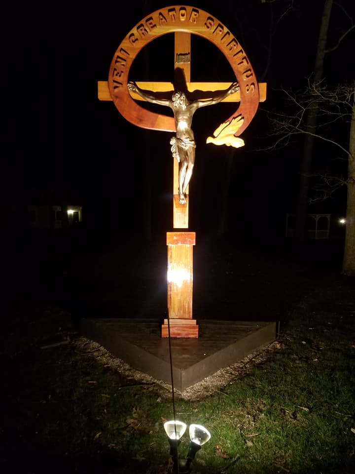 Raised Cross of the Renewal at Night